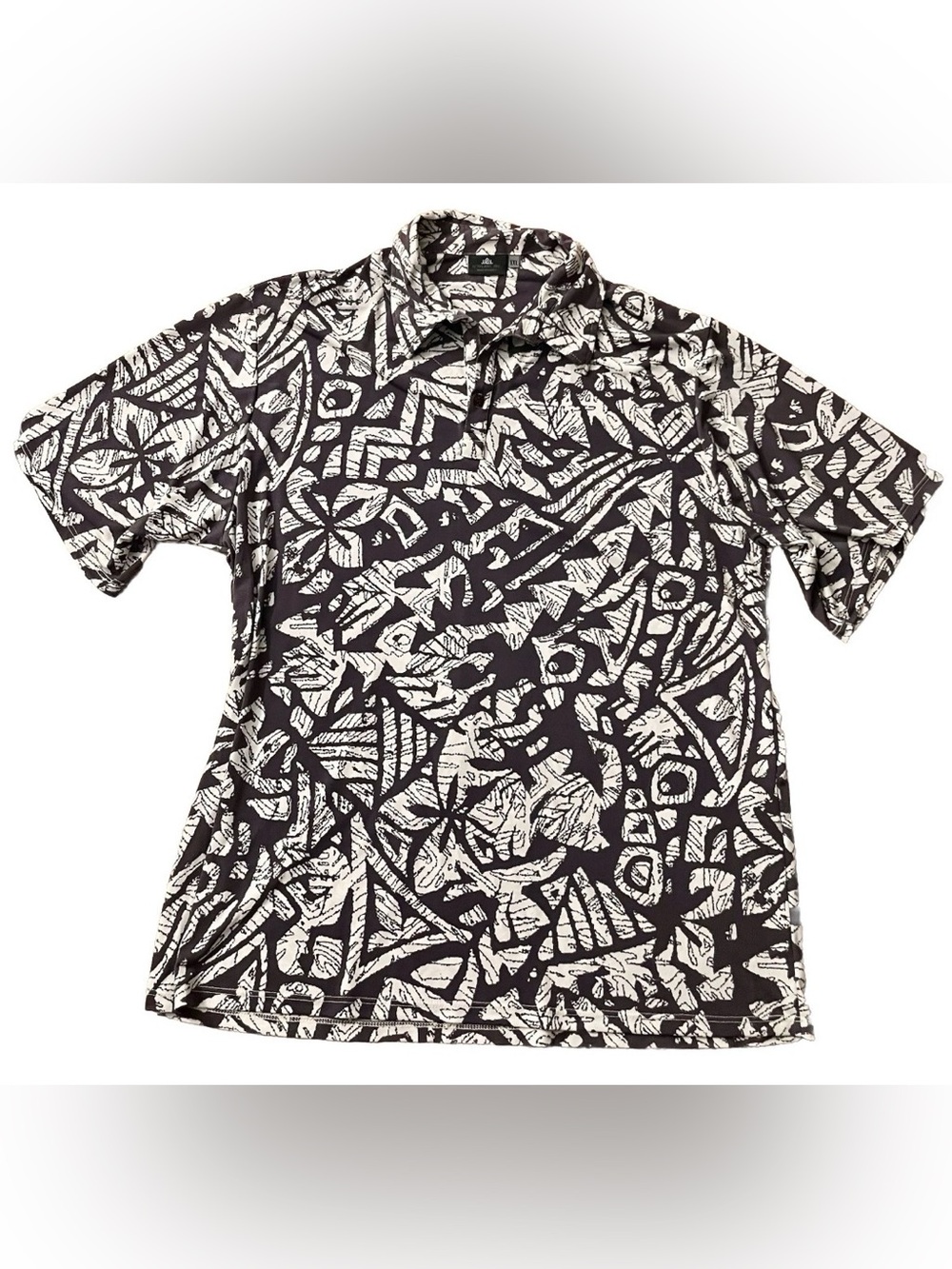 Iolani Inc. Made in Hawaii Abstract Tribal Print Polo Shirt XXL